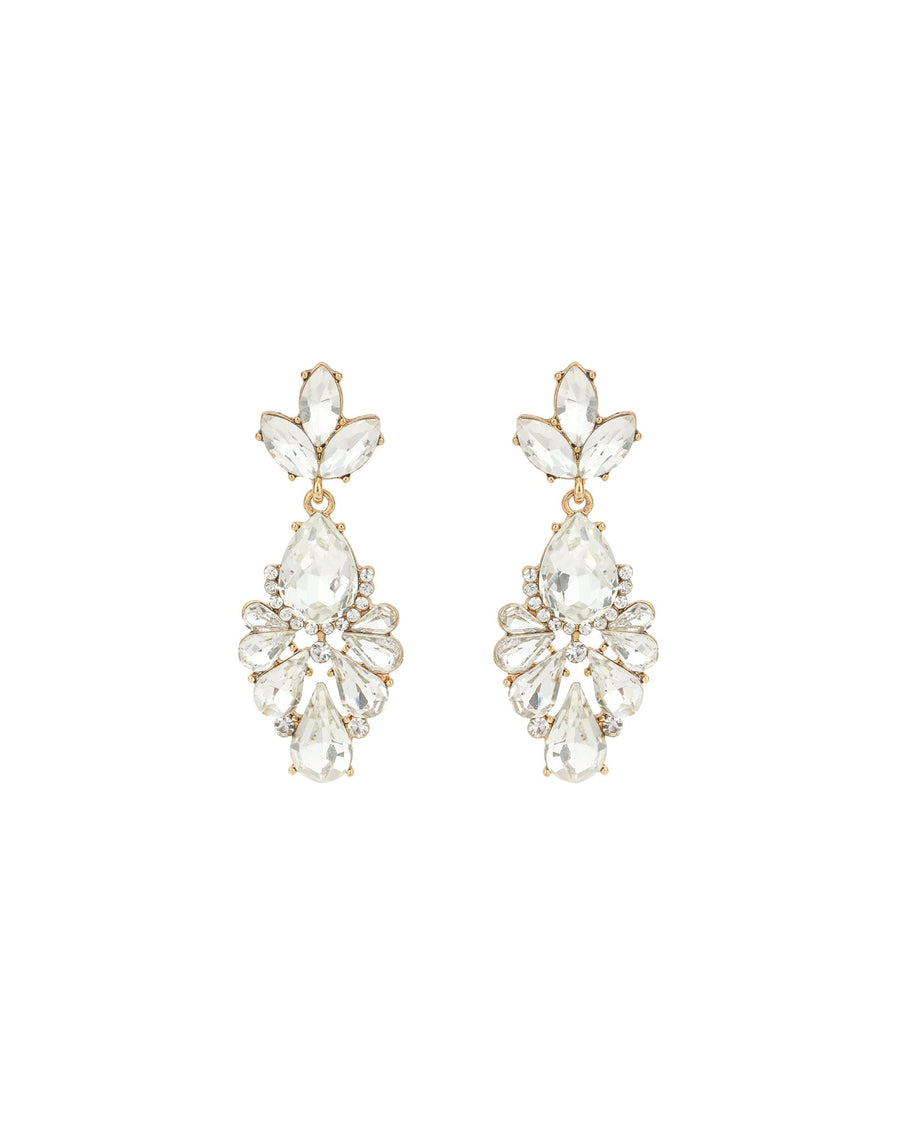 Olive & Piper-Dakota Drops-Earrings-Oxidized Gold, Crystal-Blue Ruby Jewellery-Vancouver Canada