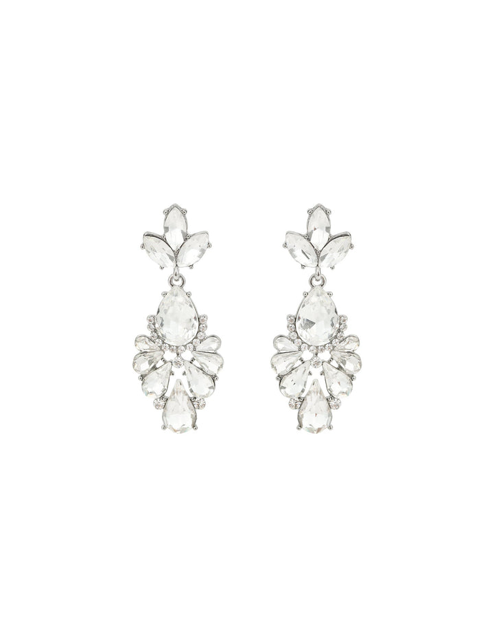 Olive & Piper-Dakota Drops-Earrings-Silver-Tone, Crystal-Blue Ruby Jewellery-Vancouver Canada