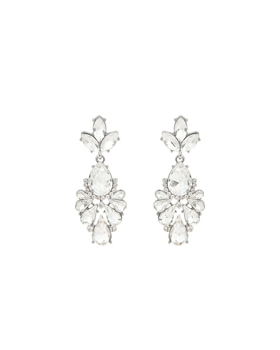 Olive & Piper-Dakota Drops-Earrings-Silver-Tone, Crystal-Blue Ruby Jewellery-Vancouver Canada