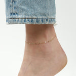 1948-Dap Chain Anklet-Anklets-14k Gold-fill-Blue Ruby Jewellery-Vancouver Canada