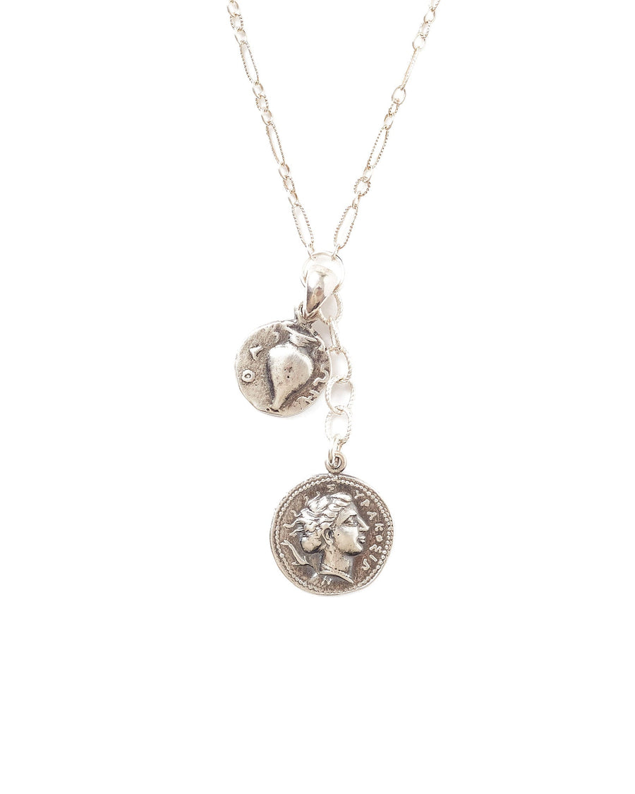 Chan Luu-Daphne Charm Necklace-Necklaces-Sterling Silver-Blue Ruby Jewellery-Vancouver Canada