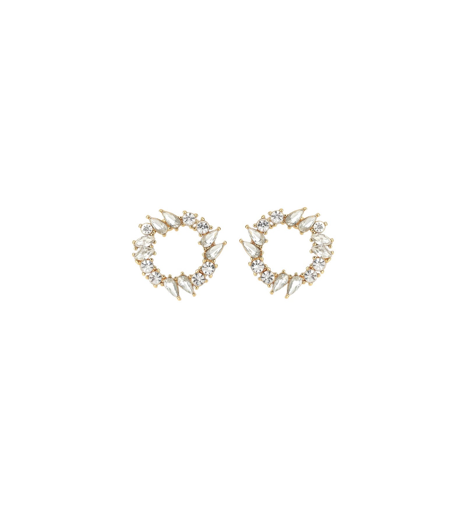 Olive & Piper-Della Studs-Earrings-14k Gold Plated, Crystal-Blue Ruby Jewellery-Vancouver Canada