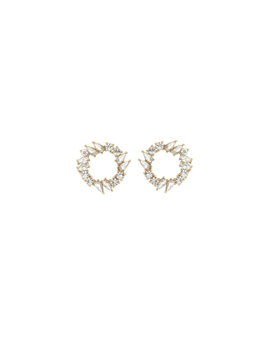 Olive & Piper-Della Studs-Earrings-14k Gold Plated, Crystal-Blue Ruby Jewellery-Vancouver Canada