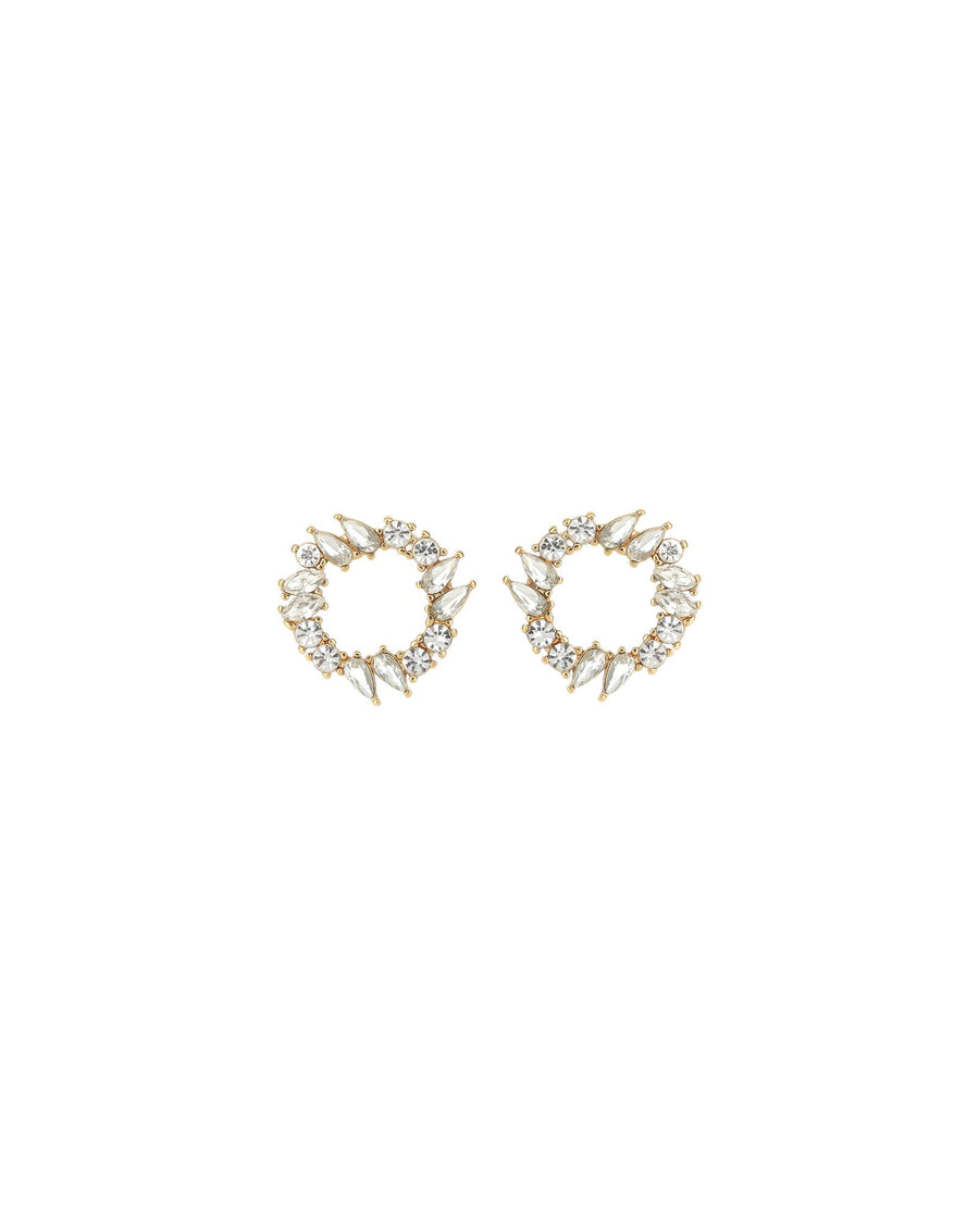 Olive & Piper-Della Studs-Earrings-14k Gold Plated, Crystal-Blue Ruby Jewellery-Vancouver Canada