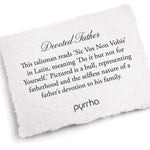 Devoted Father Talisman-Oxidized Silver-Blue Ruby Jewellery-Vancouver Canada