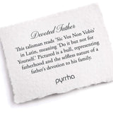 Devoted Father Talisman-Oxidized Silver-Blue Ruby Jewellery-Vancouver Canada