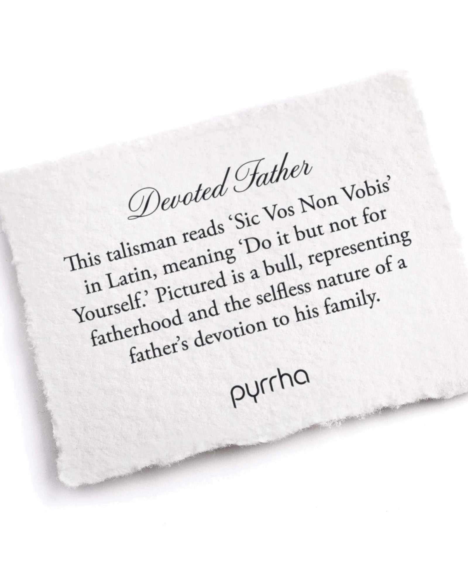 Devoted Father Talisman-Oxidized Silver-Blue Ruby Jewellery-Vancouver Canada