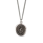Devoted Father Talisman-Oxidized Silver-Blue Ruby Jewellery-Vancouver Canada