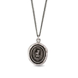 Devoted Father Talisman-Oxidized Silver-Blue Ruby Jewellery-Vancouver Canada