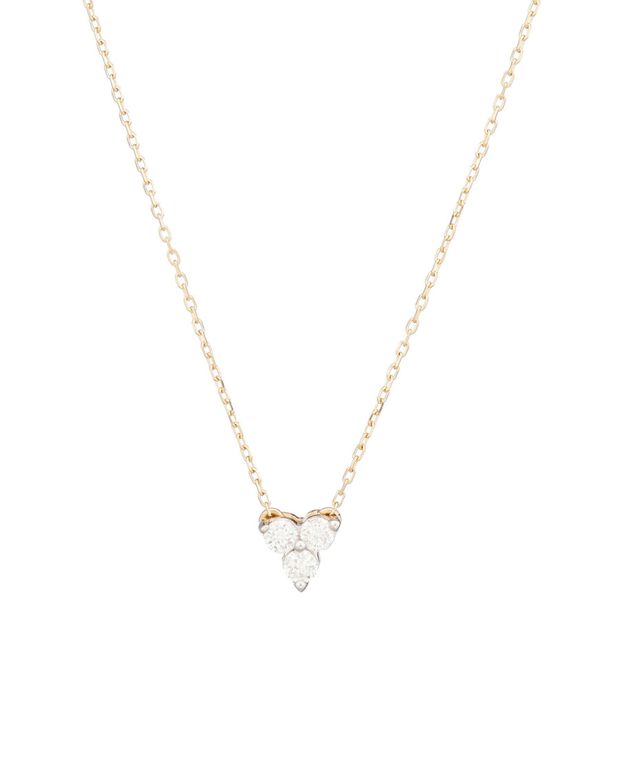 Yellow Gold Diamond Cluster Pendant Necklace | Lee Michaels Fine Jewelry
