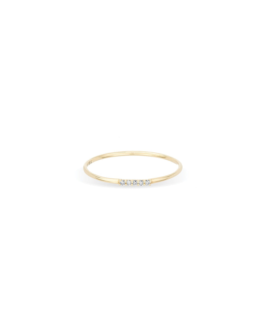 Adina Reyter-Diamond Dash Stacking Ring-Rings-14k Yellow Gold, Diamond-6-Blue Ruby Jewellery-Vancouver Canada