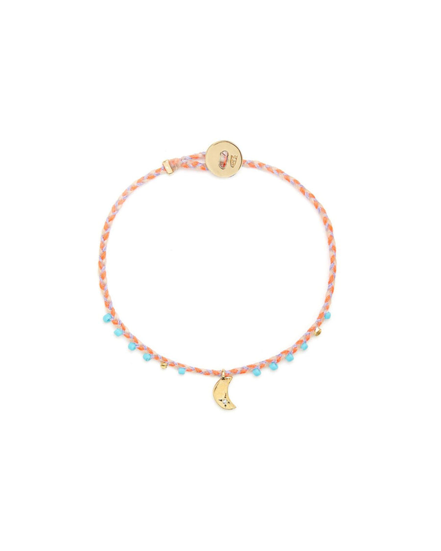 Scosha-Diamond Moon Charm Bracelet-Bracelets-14k Gold Vermeil, Lavender, Neon Pink, Diamond-Moon-Blue Ruby Jewellery-Vancouver Canada