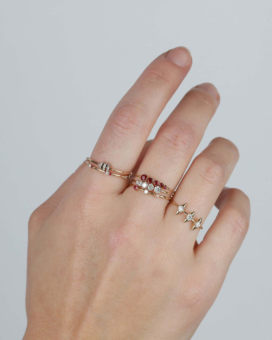Adina Reyter-Diamond + Ruby Eternity Stacking Ring-Rings-Blue Ruby Jewellery-Vancouver Canada