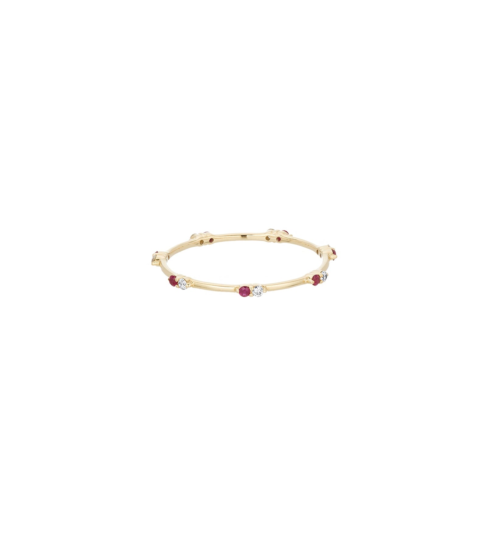 Adina Reyter-Diamond + Ruby Eternity Stacking Ring-Rings-Blue Ruby Jewellery-Vancouver Canada
