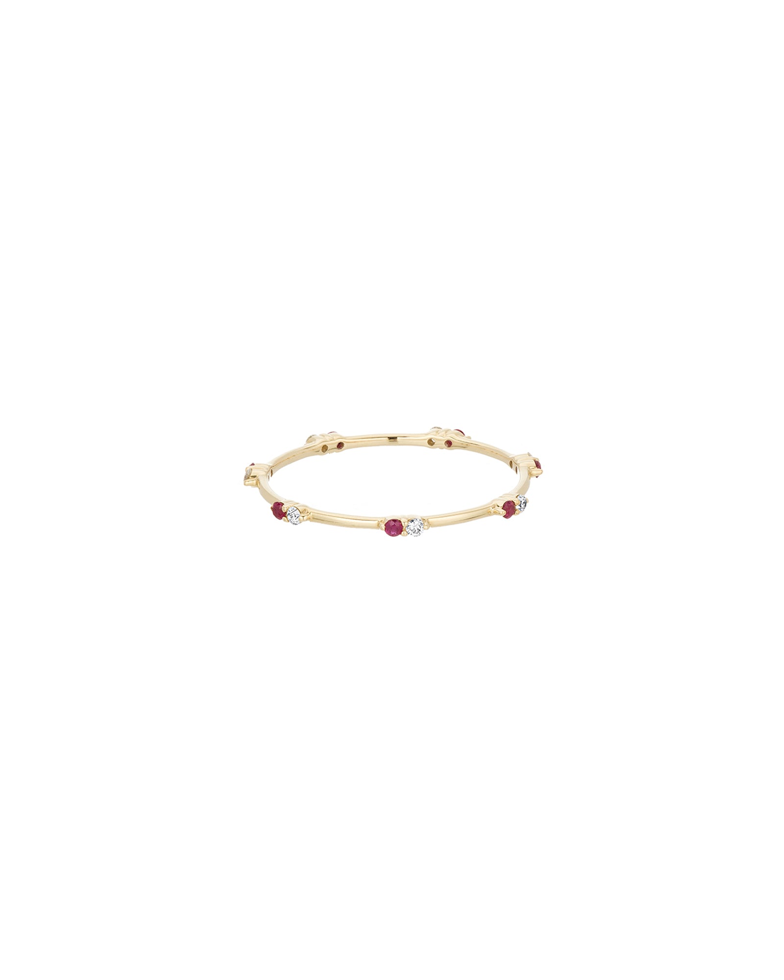 Adina Reyter-Diamond + Ruby Eternity Stacking Ring-Rings-Blue Ruby Jewellery-Vancouver Canada