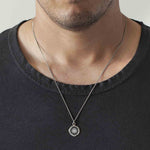 Direction Talisman-Oxidized Sterling Silver-Blue Ruby Jewellery-Vancouver Canada