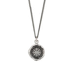 Direction Talisman-Oxidized Sterling Silver-Blue Ruby Jewellery-Vancouver Canada