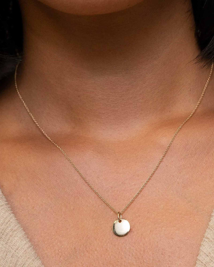 Quiet Icon-Disc Necklace-Necklaces-14k Gold Vermeil-Blue Ruby Jewellery-Vancouver Canada