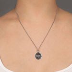 Dragonfly Talisman-Oxidized Sterling Silver-Blue Ruby Jewellery-Vancouver Canada