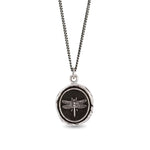Dragonfly Talisman-Oxidized Sterling Silver-Blue Ruby Jewellery-Vancouver Canada