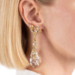 Alexis Bittar-Dream Rain Post Drop Earring-Earrings-14k Gold Plated, Clear Lucite-Blue Ruby Jewellery-Vancouver Canada