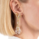 Alexis Bittar-Dream Rain Post Drop Earring-Earrings-14k Gold Plated, Clear Lucite-Blue Ruby Jewellery-Vancouver Canada