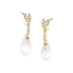 Alexis Bittar-Dream Rain Post Drop Earring-Earrings-14k Gold Plated, Clear Lucite-Blue Ruby Jewellery-Vancouver Canada