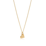 Quiet Icon-Drop Heart Necklace-Necklaces-14k Gold Vermeil, Cubic Zirconia-Blue Ruby Jewellery-Vancouver Canada