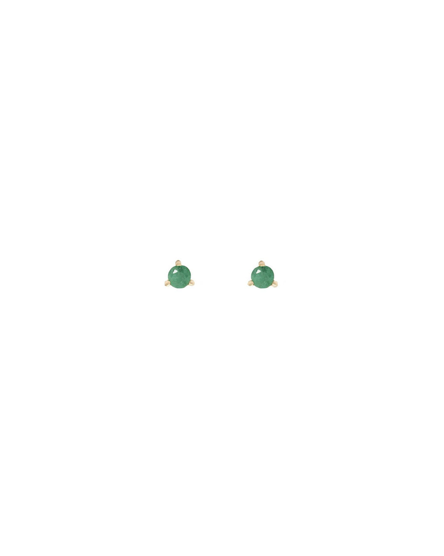 Leah Alexandra-Element Studs-Earrings-14k Gold Vermeil, Emerald-Blue Ruby Jewellery-Vancouver Canada