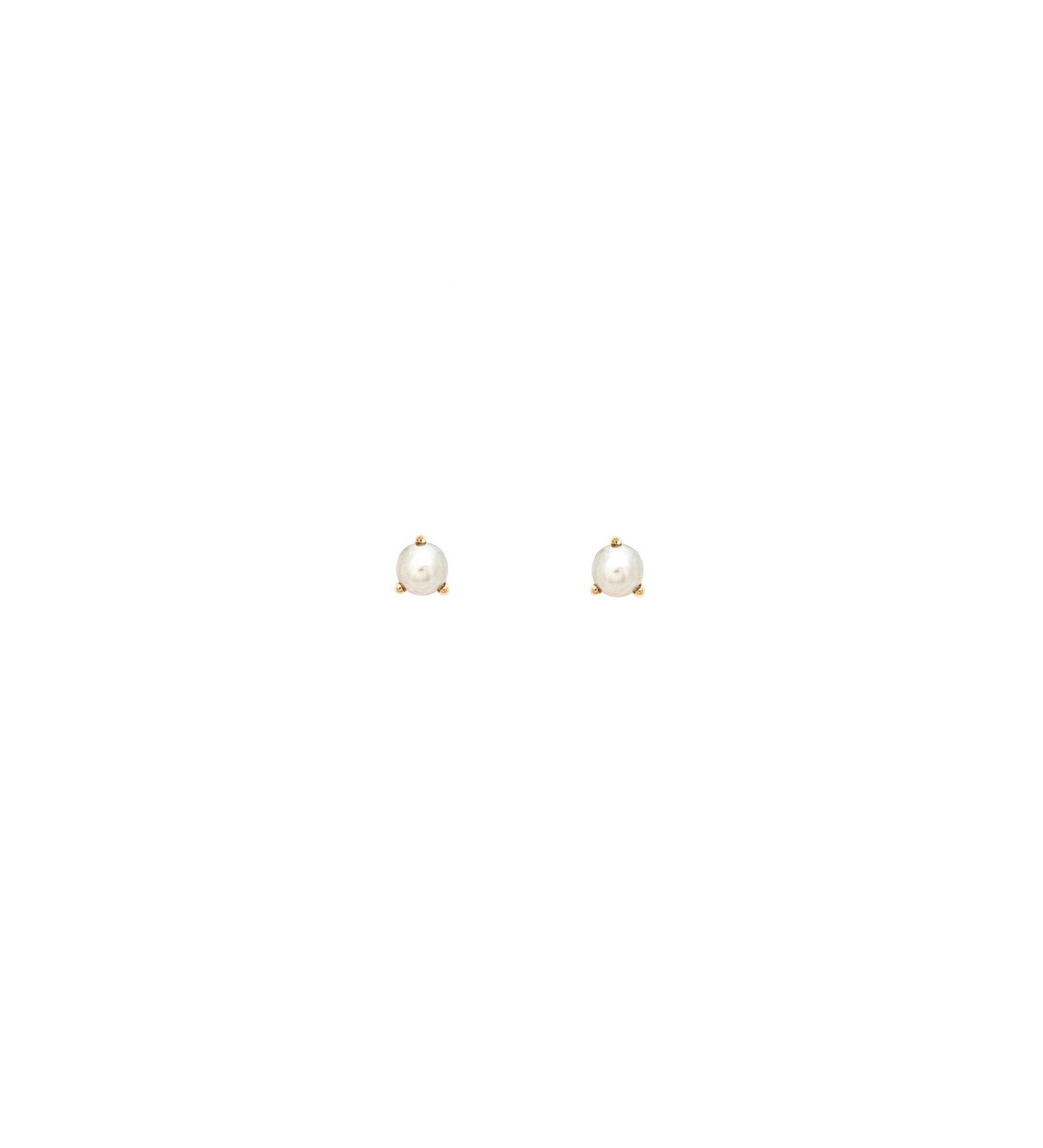 Leah Alexandra-Element Studs-Earrings-14k Gold Vermeil, Pearl-Blue Ruby Jewellery-Vancouver Canada