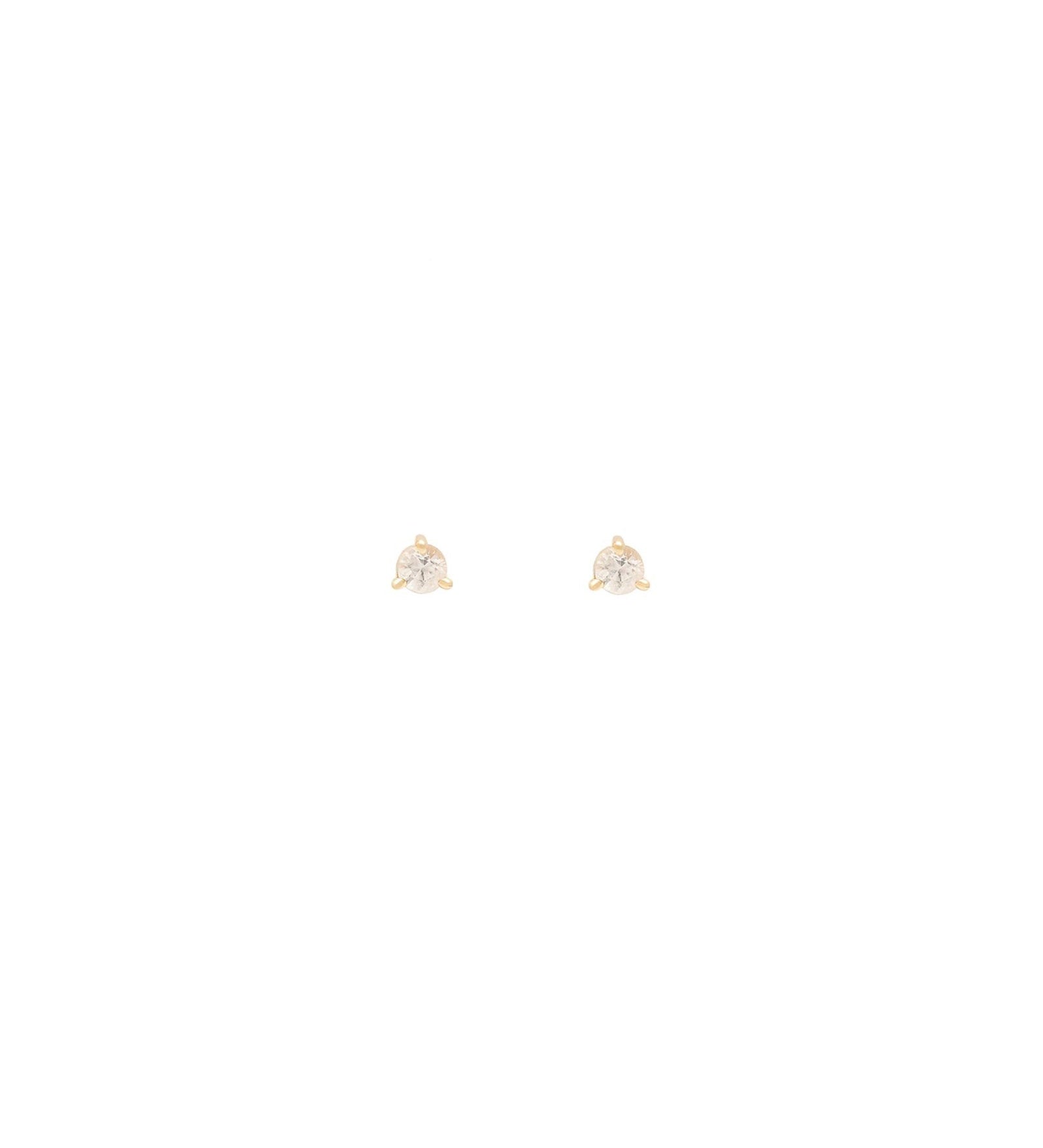 Leah Alexandra-Element Studs-Earrings-14k Gold Vermeil, White Sapphire-Blue Ruby Jewellery-Vancouver Canada