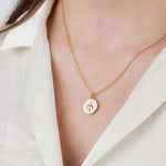 La Vie Parisienne-Enamel Bee Necklace-Necklaces-14k Gold Plated, White Enamel-Blue Ruby Jewellery-Vancouver Canada