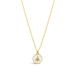 La Vie Parisienne-Enamel Bee Necklace-Necklaces-14k Gold Plated, White Enamel-Blue Ruby Jewellery-Vancouver Canada