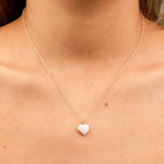 Kris Nations-Enamel Heart Locket-Necklaces-18k Gold Vermeil, Pink Enamel-Blue Ruby Jewellery-Vancouver Canada