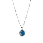 La Vie Parisienne-Enamel Moon Necklace-Necklaces-Sterling Silver Plated, Navy Enamel-Blue Ruby Jewellery-Vancouver Canada