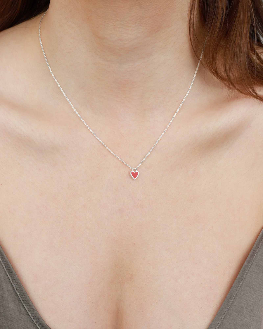 Sterling pave mini heart necklace | PennyweightsJewelry