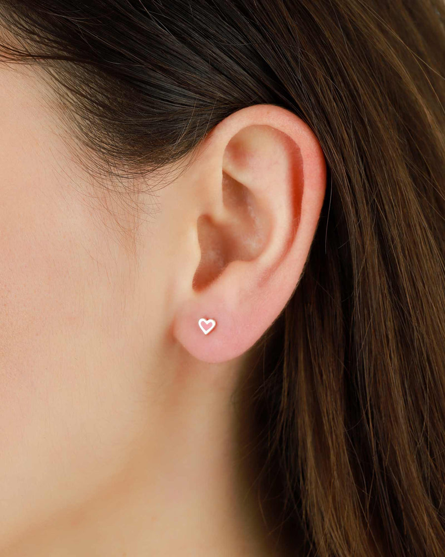 Tashi-Enamel Tiny Heart Stud-Earrings-Blue Ruby Jewellery-Vancouver Canada