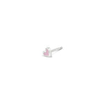 Tashi-Enamel Tiny Heart Stud-Earrings-Sterling Silver-Pink-Blue Ruby Jewellery-Vancouver Canada