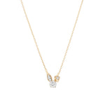 Adina Reyter-Enchanted Diamond Bunny Necklace-Necklaces-14k Yellow Gold, Diamond-Blue Ruby Jewellery-Vancouver Canada