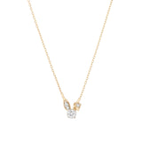 Adina Reyter-Enchanted Diamond Bunny Necklace-Necklaces-14k Yellow Gold, Diamond-Blue Ruby Jewellery-Vancouver Canada