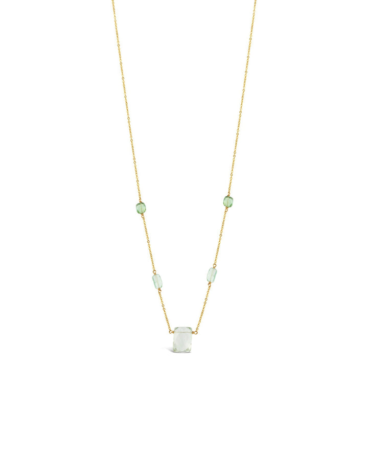 Poppy Rose-Eva Necklace-Necklaces-14k Gold-fill, Prasiolite, Green Tourmaline-Blue Ruby Jewellery-Vancouver Canada