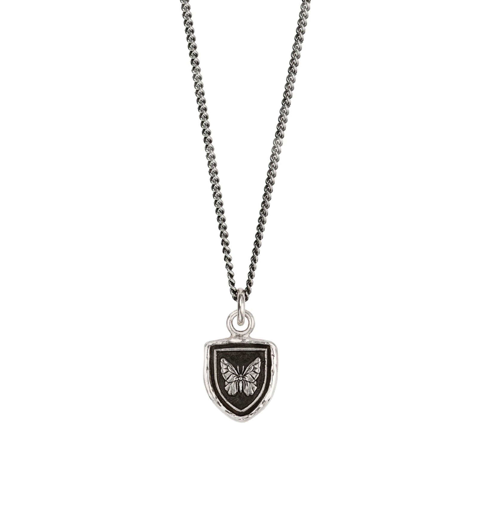 Everchanging Appreciation Talisman-Oxidized Sterling Silver-Blue Ruby Jewellery-Vancouver Canada