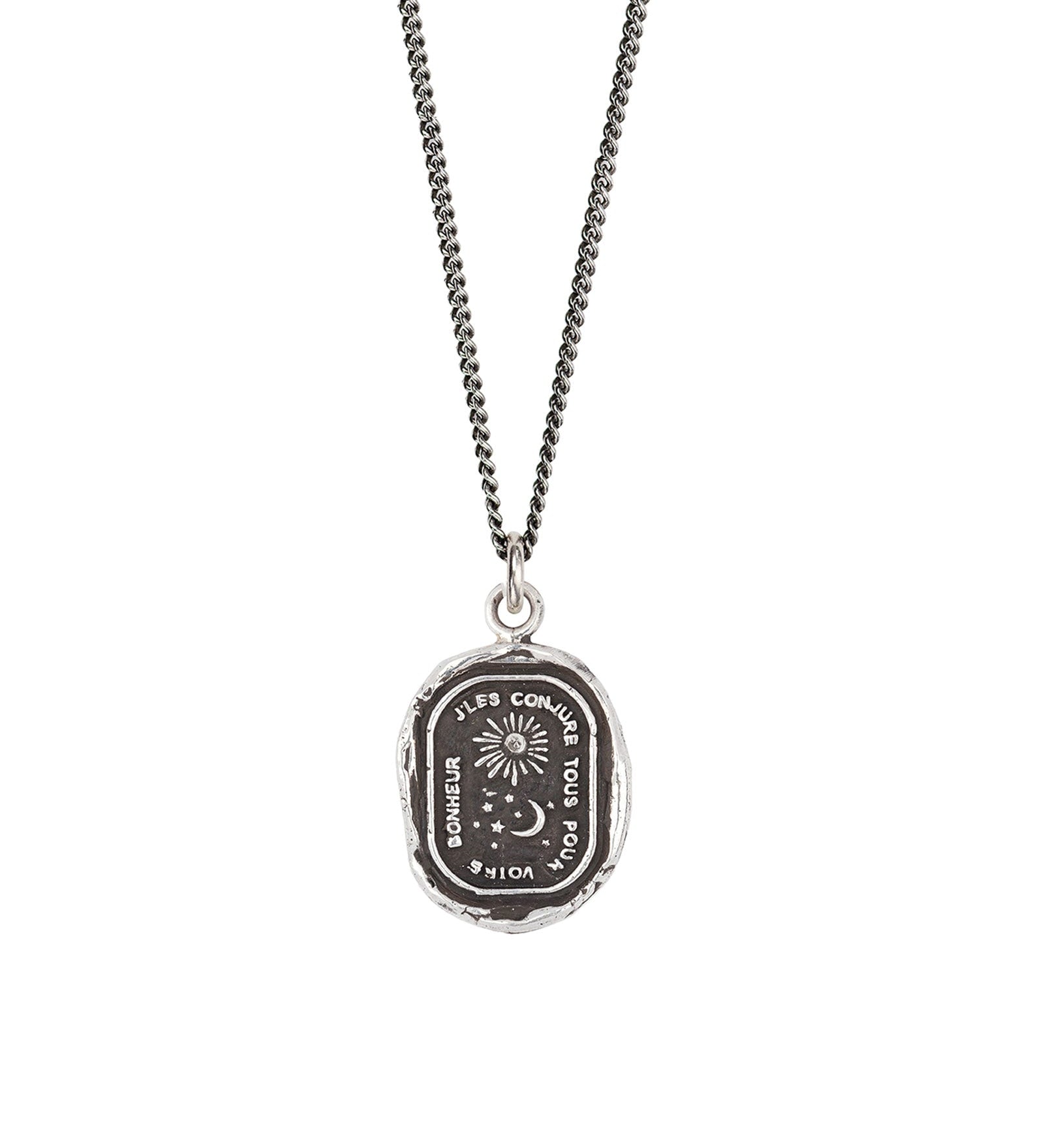 Everything For You Talisman-Oxidized Sterling Silver-Blue Ruby Jewellery-Vancouver Canada