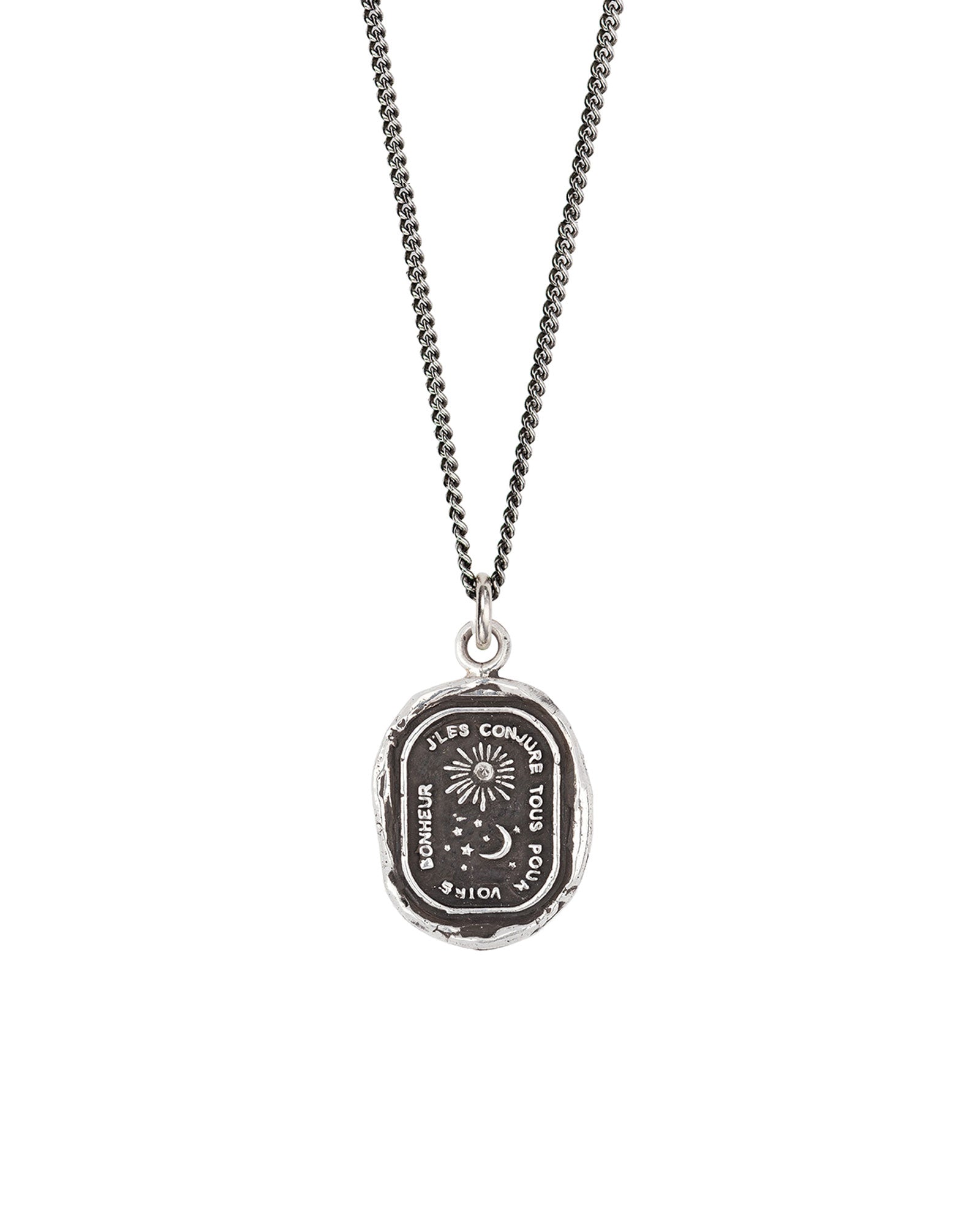 Everything For You Talisman-Oxidized Sterling Silver-Blue Ruby Jewellery-Vancouver Canada