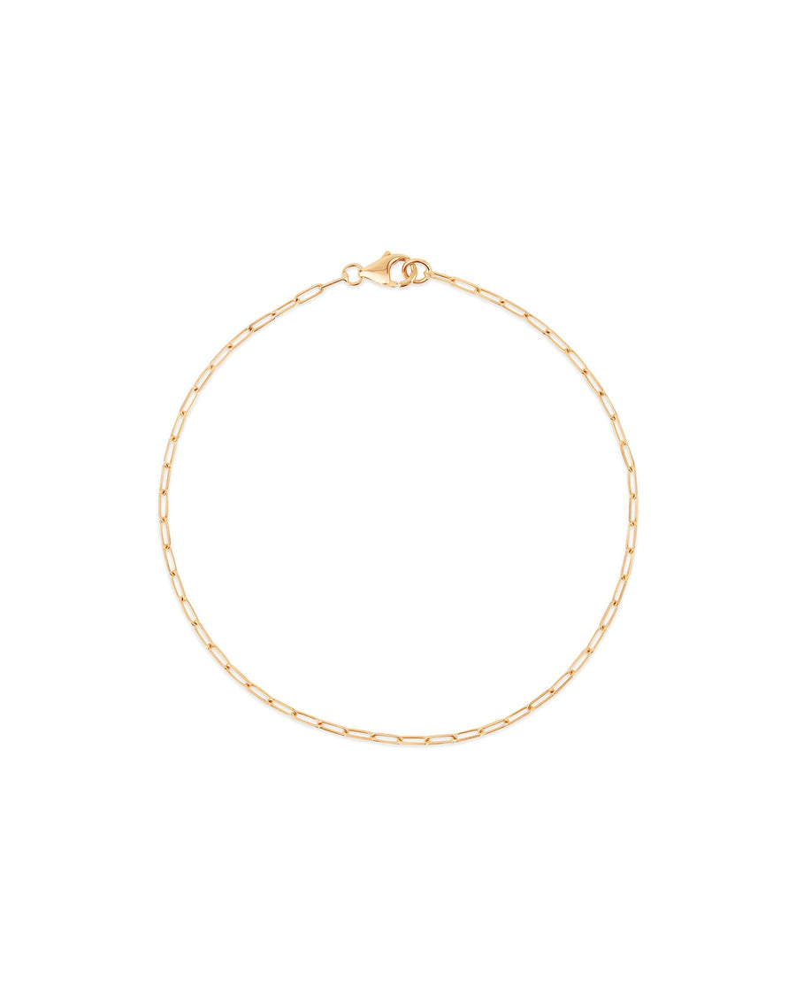 Extra Small Paperclip Chain Bracelet-Bracelets-Goldhive-14k Yellow Gold-Blue Ruby Jewellery-Vancouver-Canada