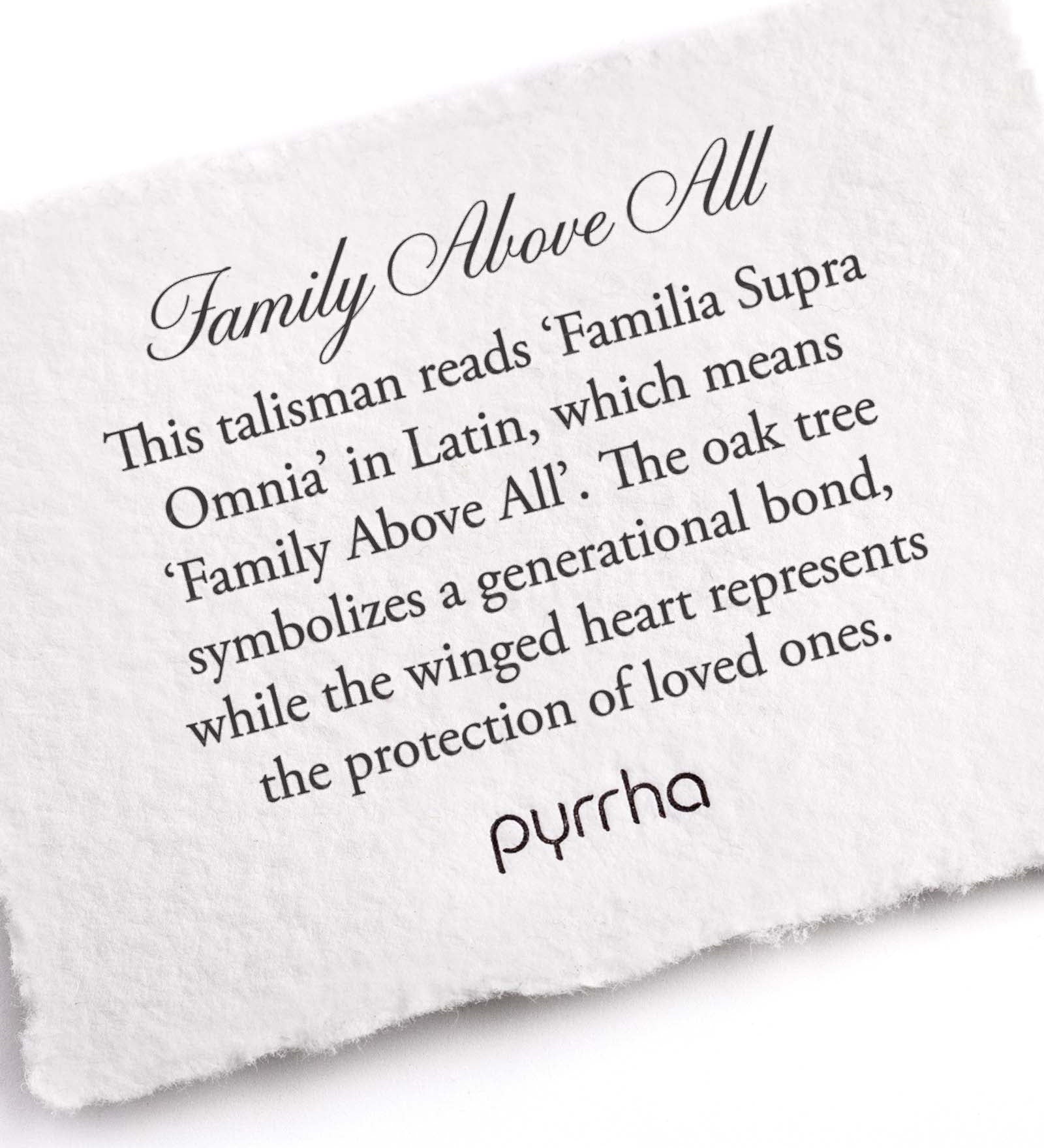 Family Above All Talisman-Bronze-Blue Ruby Jewellery-Vancouver Canada