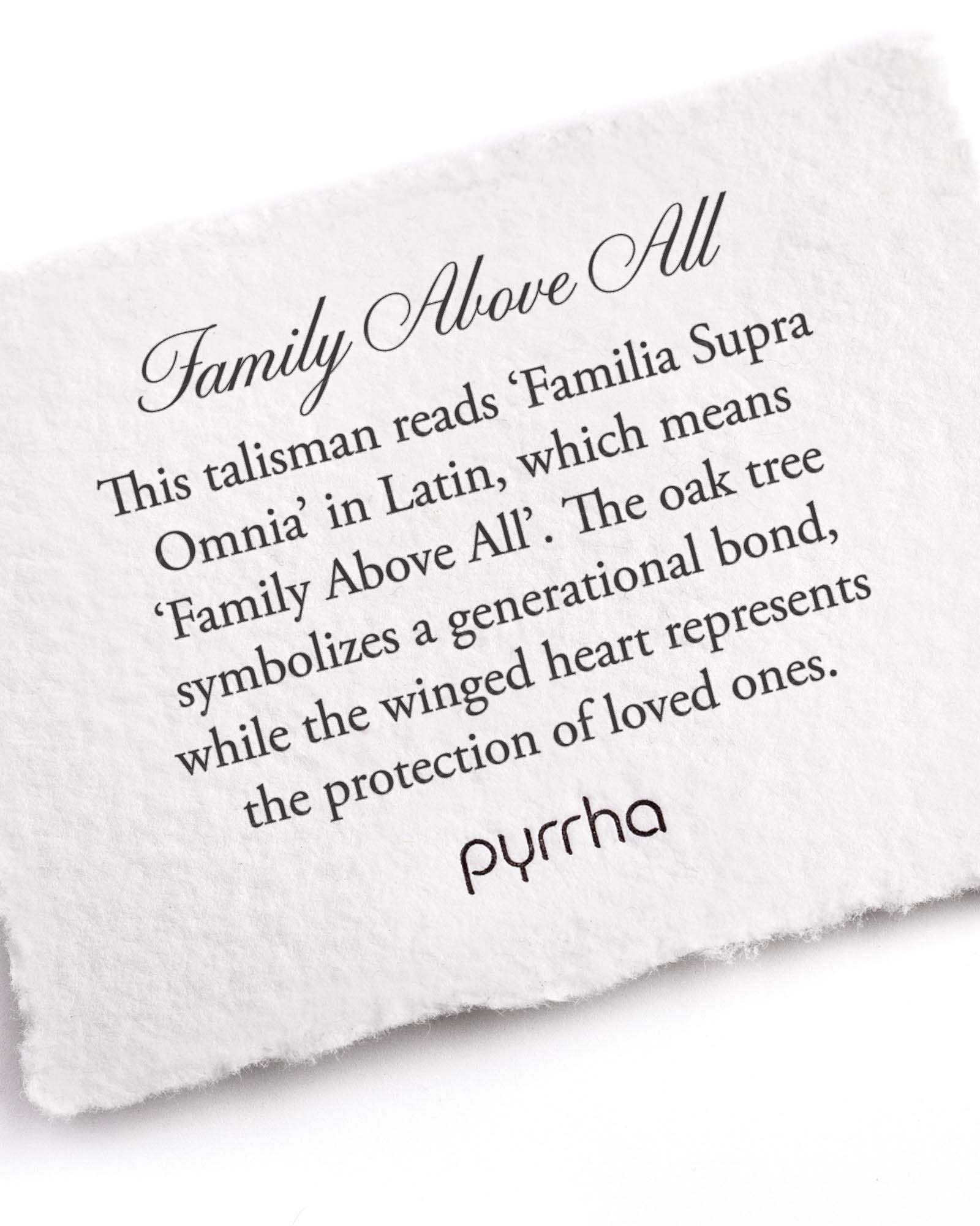 Family Above All Talisman-Bronze-Blue Ruby Jewellery-Vancouver Canada