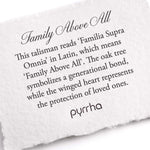 Family Above All Talisman-Oxidized Sterling Silver-Blue Ruby Jewellery-Vancouver Canada