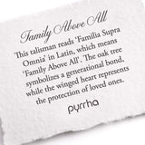 Family Above All Talisman-Oxidized Sterling Silver-Blue Ruby Jewellery-Vancouver Canada