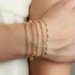 1948-Figaro Chain Bracelet I Medium-Bracelets-14k Gold-fill-Blue Ruby Jewellery-Vancouver Canada